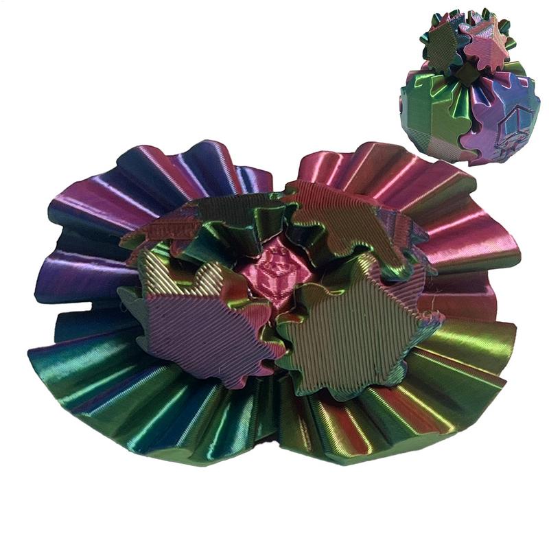 Gear Ball 3D Printed Fidget Toys Spin Ball Or Cube Stress Relief Desk Toy Anxiety Relax Activity For Adults Kids New Year Gift