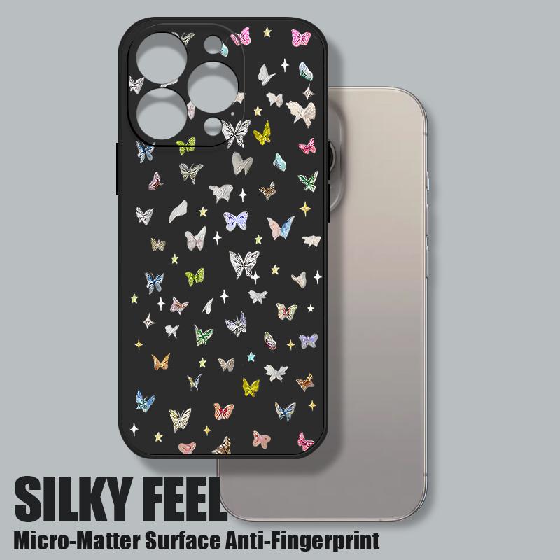 Чехол-шнурок с ярким узором бабочки для iPhone 17 Pro Max Funda iPhone 16 15 14 13 Pro Max 11 16E 17E Мягкий силиконовый чехол