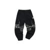 White Mountaineering Полосатые повседневные спортивные брюки с манжетами и геометрическим принтом Мужские брюки Черные T11M217601FBK