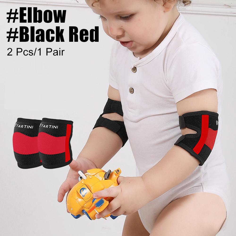 1 пара детских наколенников и налокотников для ползания, регулируемые наколенники, защита локтей и коленей для малыша, ползающего ребенка, для девочки и мальчика