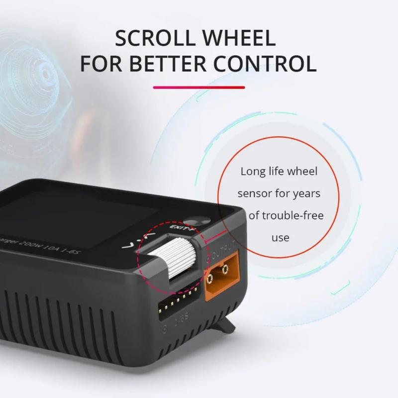 200W 10A Balance Charger Discharger with Voltage Servo Checkers Signal Tester Battery Charger for 1-6S Lipo Battery