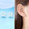 Hexagonal Star Earrings Women's Simple Hollow Brushed Hexagram Earrings Niche Design Accessories