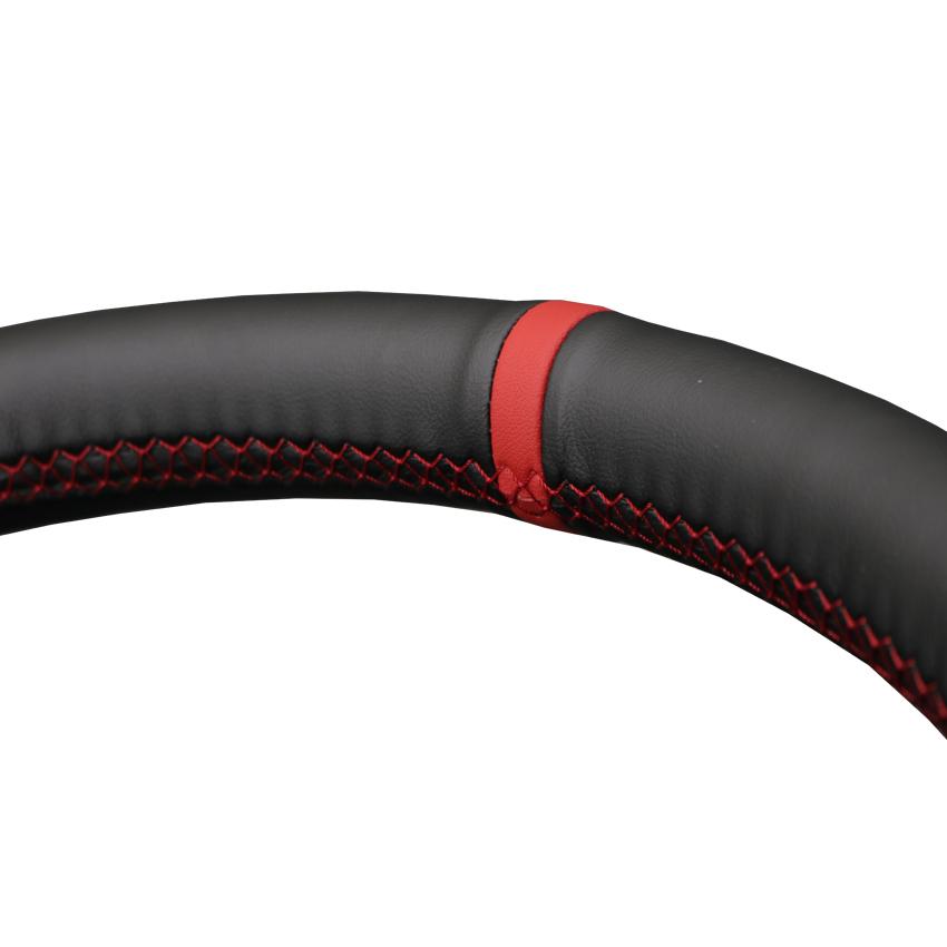 Black Faux Leather Hand-stitched No-slip Soft Car Steering Wheel Cover For Infiniti G35 2003-2006 Nissan Skyline V35 2003-2006