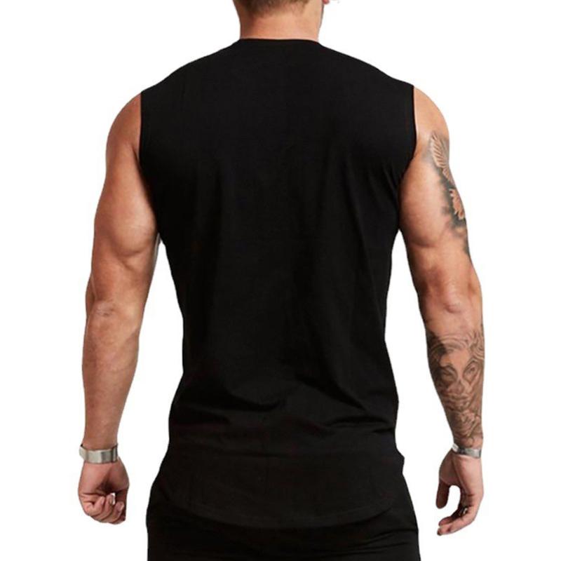 Muscleguys Mens Casual Sleeveless Sport Vests Summer Sports Tank Tops Gym Bodybuilding Muscle Clothing Cotton Breathable Fitness Tank Tops