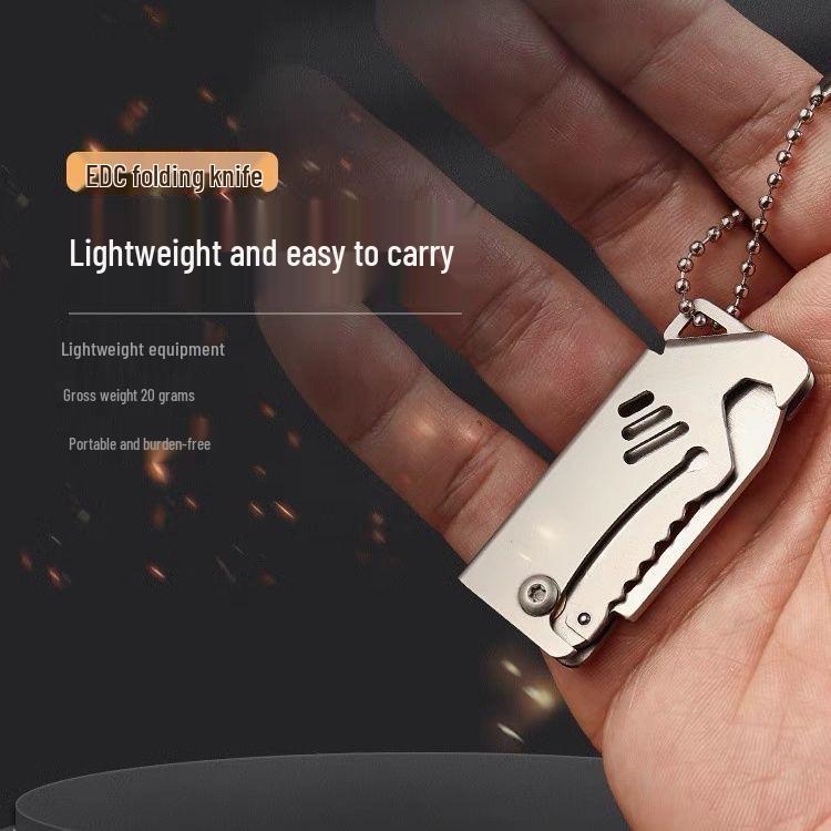 Mini Pocket Folding Knife: Portable, High Hardness Keychain Knife for Outdoor Use