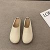 Fashion Mules Slippers Women Shoes Khaki Casual Slippers Flat Cover Toe Slides Platform Loafers Comfortable Versatile Women's Pantofle