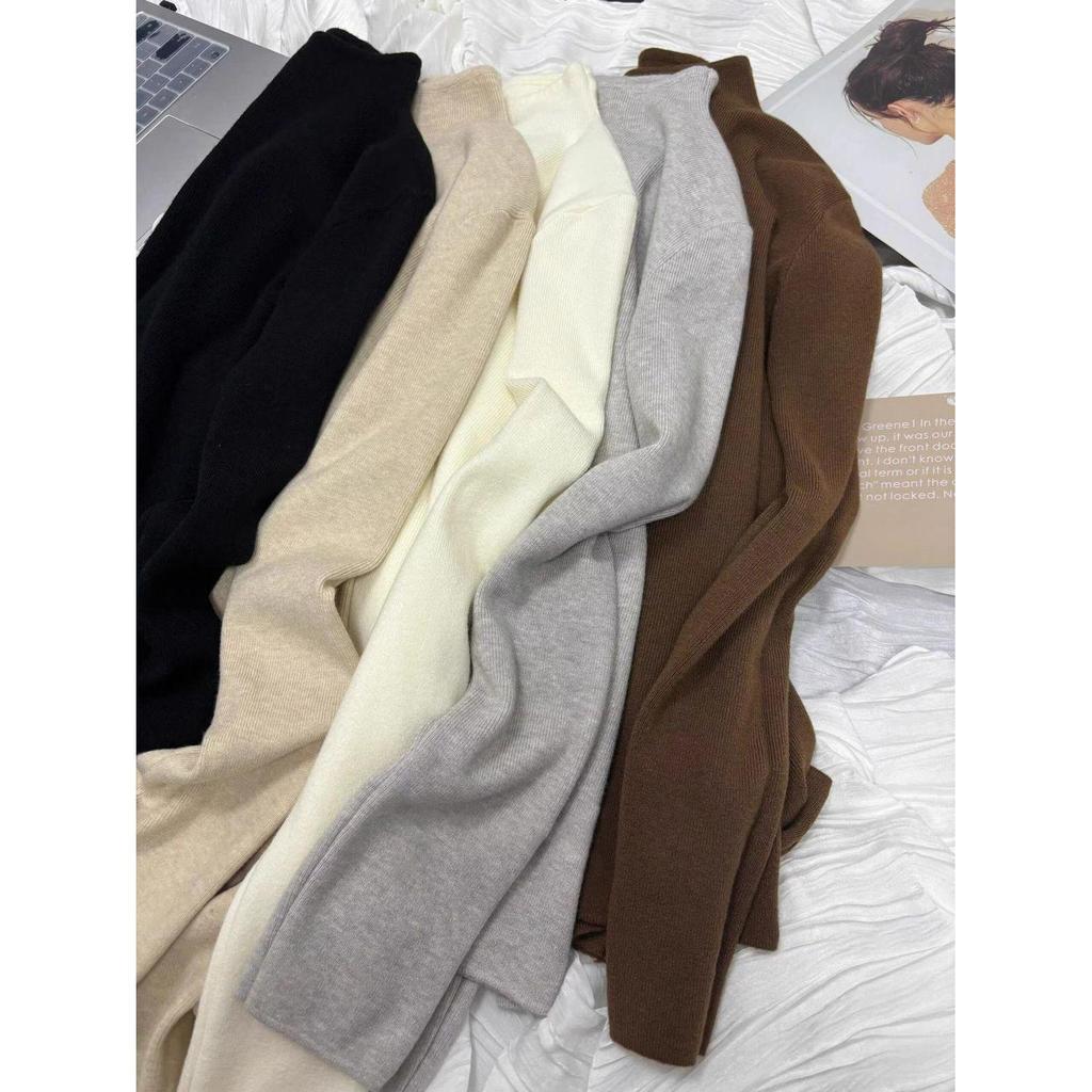 Women's Soft Knit Stand Collar Long Sleeve Sweater Top - Autumn/Winter 2026 Collection