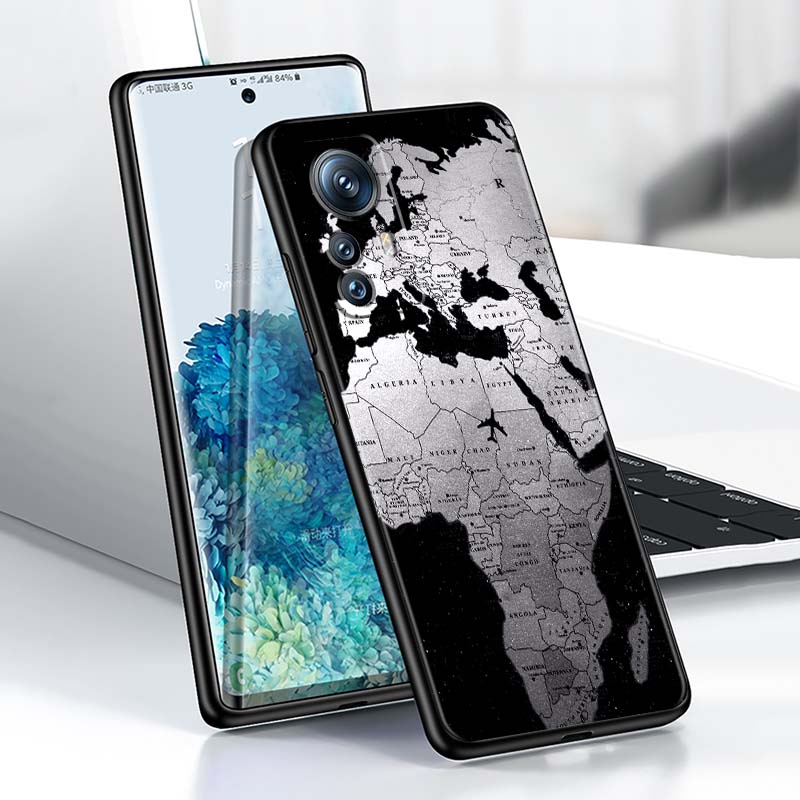 Модный чехол для телефона с рисунком самолета для Xiaomi Mi 15 14 13 13T 12 12T 12S 11 11i 11T Pro Ultra Lite 5G Черный Мягкий