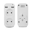 2 USB 2 Sockets Conversion Plug Expansion Socket German French Russian European