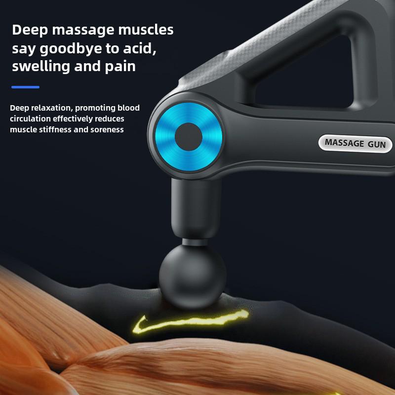 Электрический треугольный массажный пистолет для расслабления мышц и фитнеса