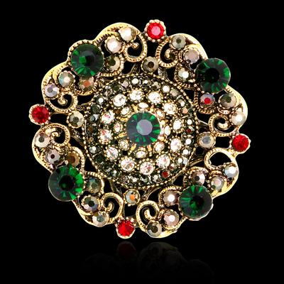 Брошь в стиле барочного дворца, аксессуар для одежды, высококлассная брошь на пальто для светской дамы, цветок на грудь, ретро-стиль