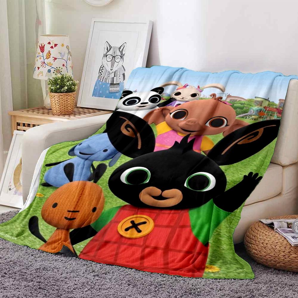 Bing Theme Printed Blanket - Perfect for Couch, Bed, Travel & Outdoor Use | Machine Washable, Cozy & Durable.