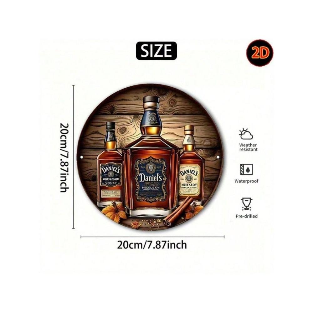 Винтажный Металлический Настенный Постер Daniel Whiskey Bar Декор 20x20см