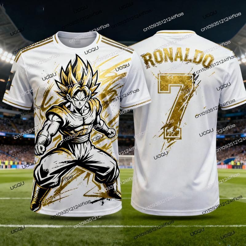 2026 Новинки Dragon Ball Z Goku/Vegeta Специальное издание Футбольная майка Ronaldo №7 Футболка Фанатский специальный комплект майки