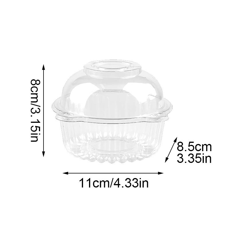 10/50 шт. с крышками, прозрачная упаковка для десертов на день рождения, держатель для кексов, свадебный контейнер для пончиков, кексов, тортов, десертов