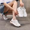 Mesh Breathable White Shoes for Women Popular Fashion Versatile Soft Sole Anti Slip Shock-absorbing Sports Shoes