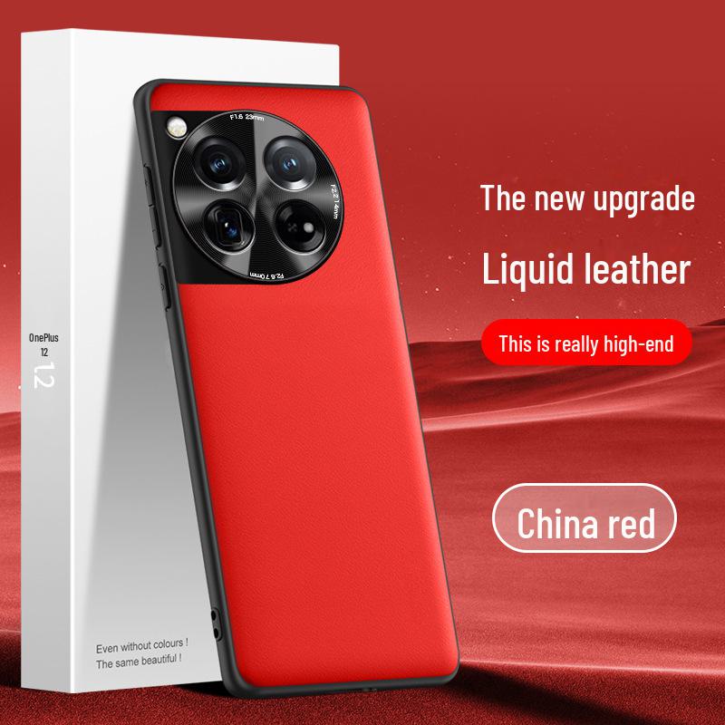 Защитный чехол OnePlus 12 Liquid Leather Anti-Fall - цельный