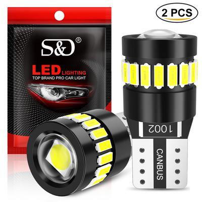2 шт. W5W T10 светодиодные лампы Canbus 3014 + 3030 18SMD 6000K 168 194 Led 5w5 клин салона автомобиля купольные фонари парковочный боковой фонарь авто сигнальная лампа