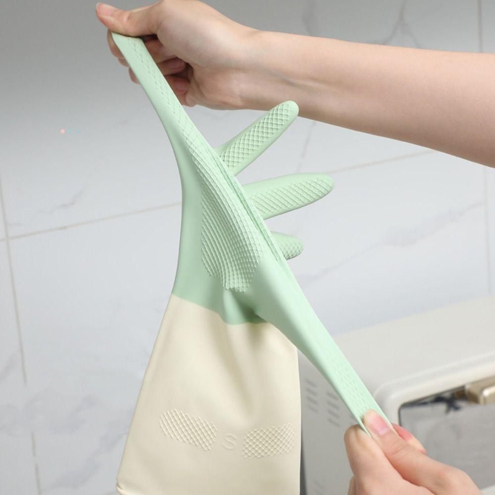 5Pairs Reusable Laundry Gloves Latex Dishwashing Gloves Durable Cleaning Gloves Kitchen