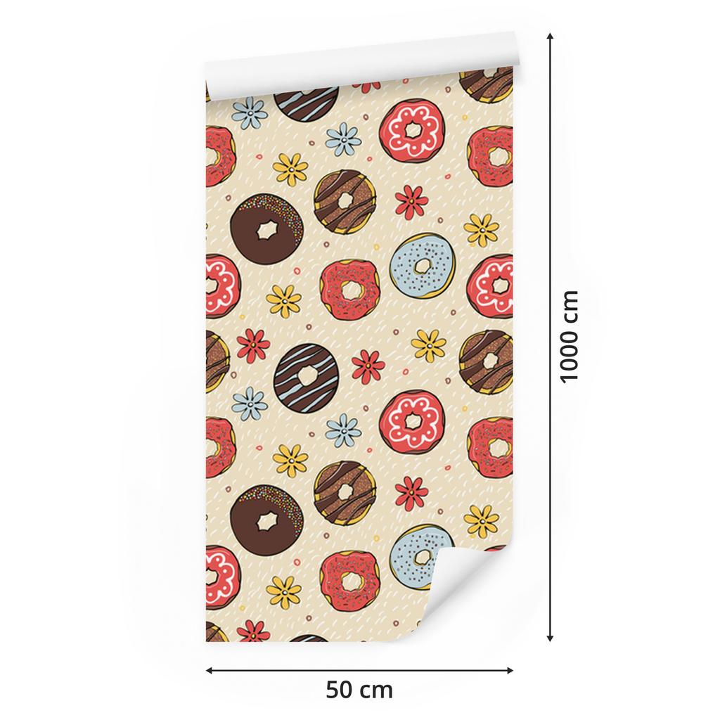 Wallpaper Colorful Flower Buds for Living Room and Bedroom 50x1000