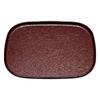 Oju Wood Grain Oval Tray In Black with Shintameten Lacquer Made In Japan J-kitchens (2 Shaku, 36cm) (ABS Resin), Non-Slip,