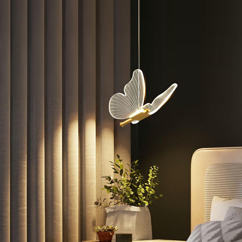 Nordic Modern Butterfly LED Chandelier for Bedroom & Bar Counter