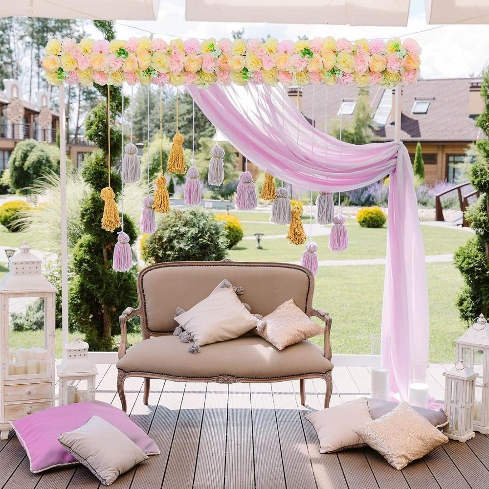 3D Artificial Flower Wall Panel DIY Arched Door Flower Row Wedding Road Lead  Garlands Accessories