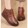 Genuine Leather Snow Boots Women Winter Shoes Warm Plush Flat Non-slip Mother Shoes Plus Size 41
