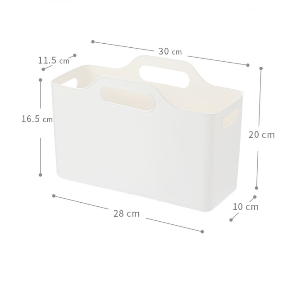 Smooth Edge Storage Basket Transparent Desktop Storage Box Durable Laundry Basket