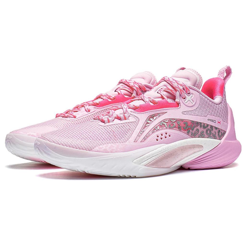 Li Ning Speed 10 Низкие Баскетбольные Кроссовки Мужские Мягкие Вишнево-Розовые ABAT085-6