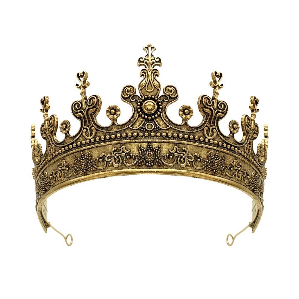 Stage Performance Vintage Male Crown Exaggerated Prince Crown Hair Hoop Medieval King Crown Unisex