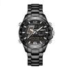 FOXBOX Top Luxury Mens Watch LIGE Fashion LED Digital Watches Men Gifts 50M Waterproof Luminous Steel Quartz Wristwatches Reloj