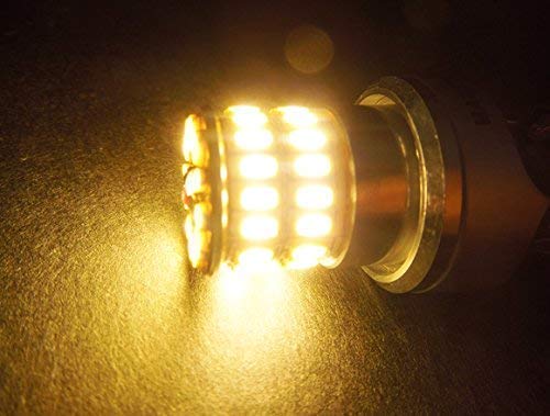 MAMEDEN S25 LED MIRA-SMD Double Bulb Warm White Brake Light, Tail Light, Reverse Light, and Turn Signal Light