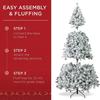 White Flocked PVC Christmas Tree Realistic Snow Effect Artificial Pine Xmas Tree for Shop Window Display Decoration