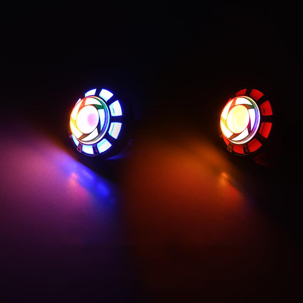 Светодиодный фонарь для мотоцикла RGB Angel Eye, мигающий тормозной фонарь: Универсальное оборудование для мотоциклов с контрольной лампой Аксессуары для мотоциклов
