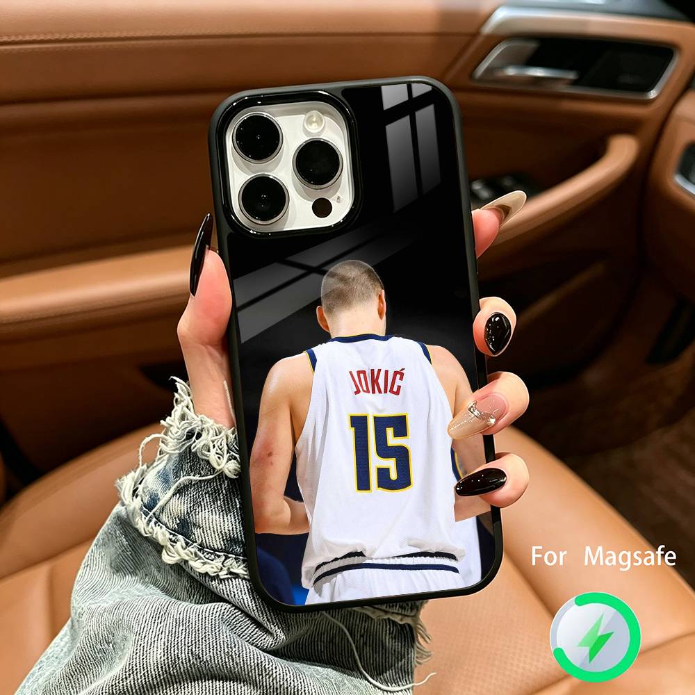Чехол для телефона с беспроводной зарядкой N-Nikola- Jokic 15 MVP, совместимый с iPhone 17/16/15/14/13/12/11
