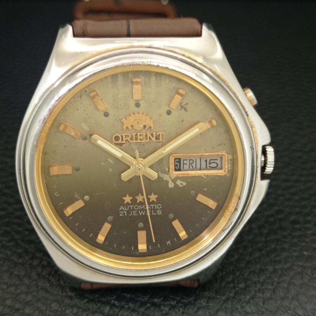 Orient КРИСТАЛЛ АВТОМАТИЧЕСКИЙ 46941 ВИНТАЖНЫЕ ЯПОНСКИЕ МУЖСКИЕ ЧАСЫ С ОРИГИНАЛЬНЫМ ЦИФЕРБЛАТОМ a707786-1