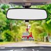 Очаровательное мультяшное акриловое плоское автомобильное подвесное украшение для рождественской елки, домашнего декора
