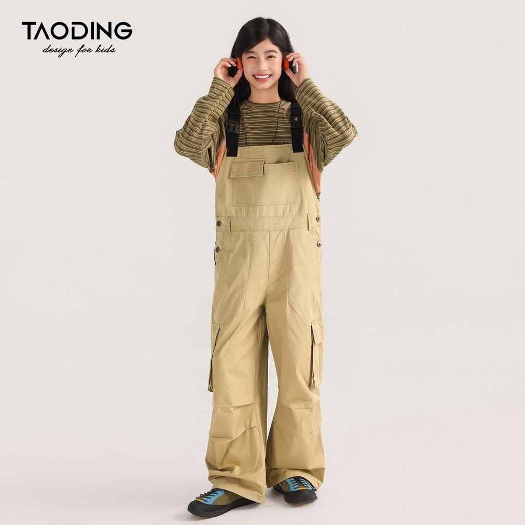Дышащие хлопковые комбинезоны для девочек из Тао-Тауна - Модные и свободного кроя для учениц средней школы, Идеальны для весны и осени.