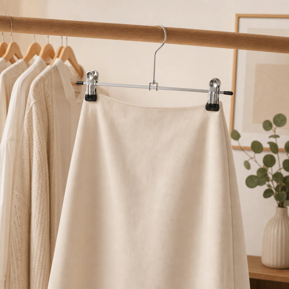 2pcs Space-Saving Pants Hangers Stainless Steel Underwear Hanger Portable Clothes Rack Dorm Use