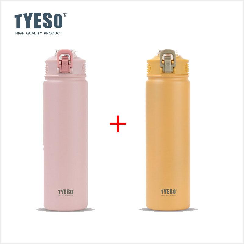 TYESO 600/750 мл Термос из нержавеющей стали Сохраняет холод и тепло Термокружка Автомобильные термобутылки для воды на День святого Валентина
