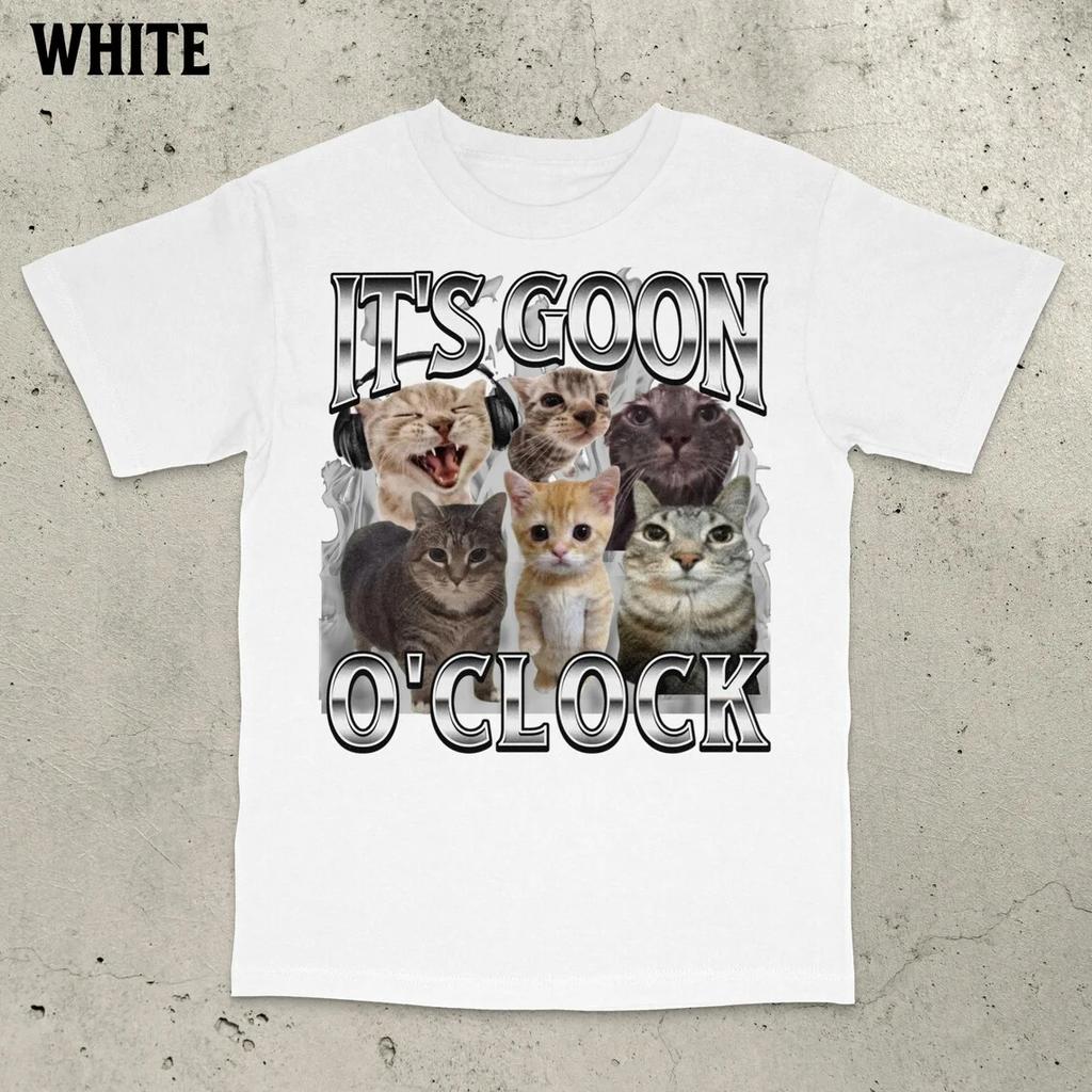 Ts Goon OClock Cat Shirt Funny Cat Shirt Ironic Cat Shirt Generation Z Shirt Gooning Shirt Goon Shirt Never Goon Shirt Tops