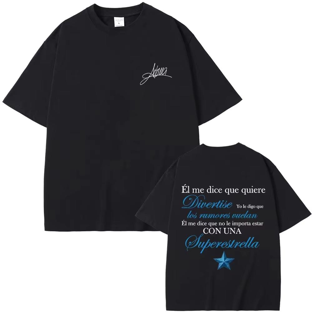 Singer Aitana Graphic T Shirt Fans Gift CUARTO AZUL World Tour 2026 Merch T-shirt Men Women Fashion Casual Tees Streetwear Tops