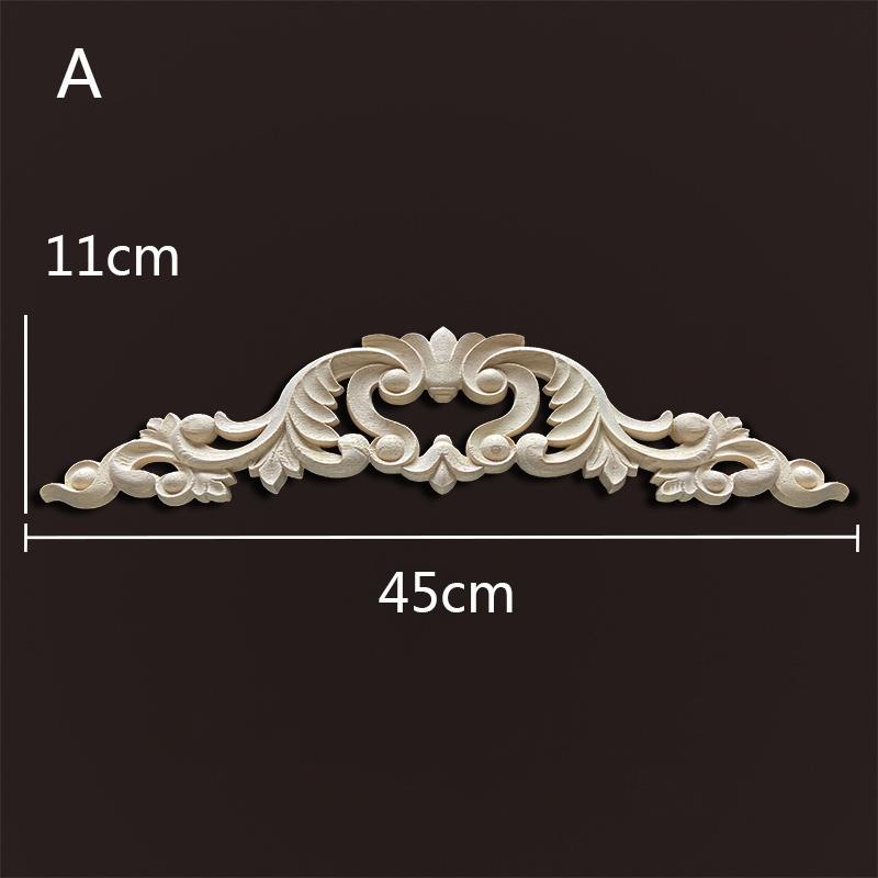 Wood Onlays and Appliques Home Decoration Bedroom Wood Capitals Furniture Appliques Wood Decal Floral Vintage Home Decor Items