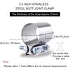 4/8pcs 3 Inch Butt Joint Exhaust Band Clamp Muffler Sleeve Coupler Stainless Steel