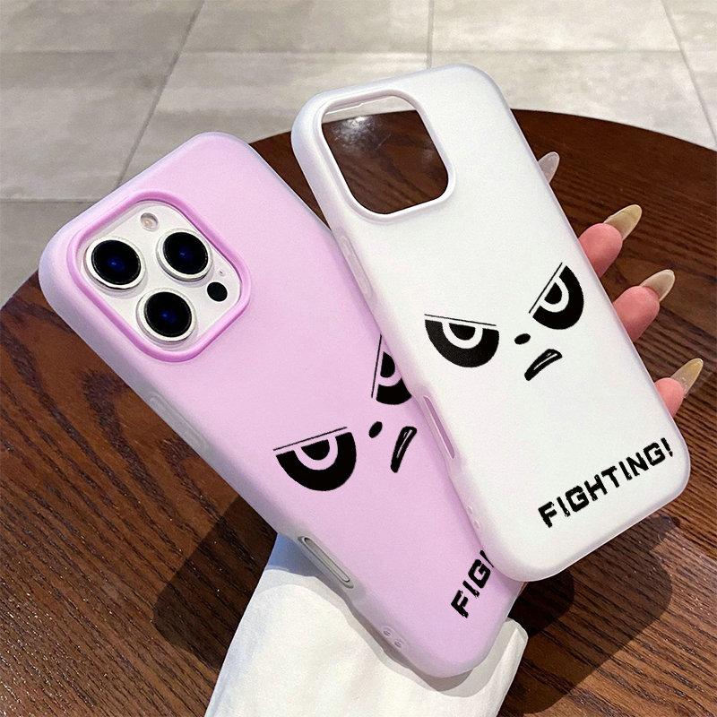 Матовый Frosted чехол с рисунком, ощущение кожи, PC+TPU 2-в-1, с принтом 'Сердитое лицо', 'Боевое', Защитная крышка, Мягкая задняя панель