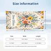 Floral Elegance Birds Theme Quick Dry Beach Towel Custom Name Text Print Large Sand Resistant Towel Beach Vacation