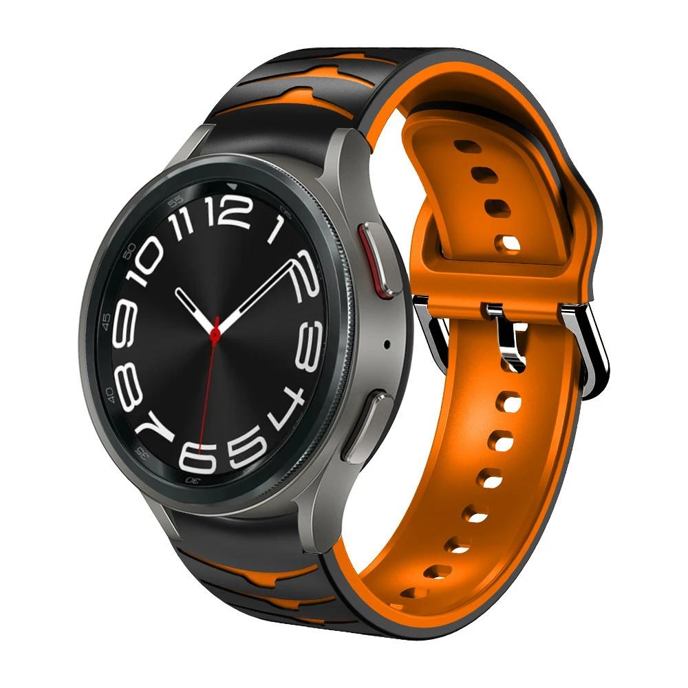 Силиконовый ремешок без зазоров для Samsung Galaxy Watch 7/6/5/4 44мм 40мм 5Pro 45мм Браслет Galaxy 6 Classic 47мм 43мм 46мм Correa