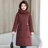 Cotton-padded Coat Long Style Over Knee Winter Clothing New Middle-aged and Elderly Women's Cotton Coat Thickened Cotton Jacket