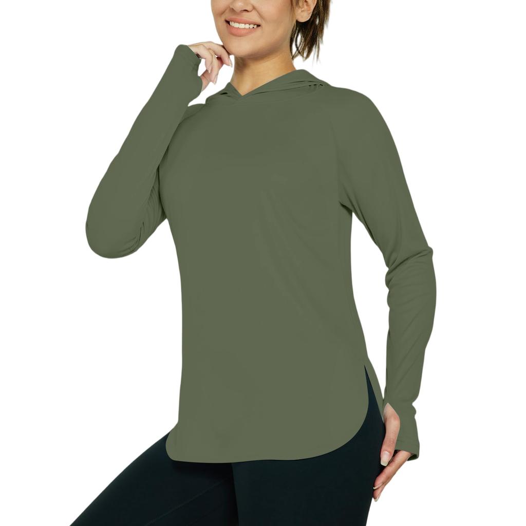Женская рубашка Sunblock Ice Silk с капюшоном Upf 50+ с длинным рукавом, легкая быстросохнущая футболка для походов